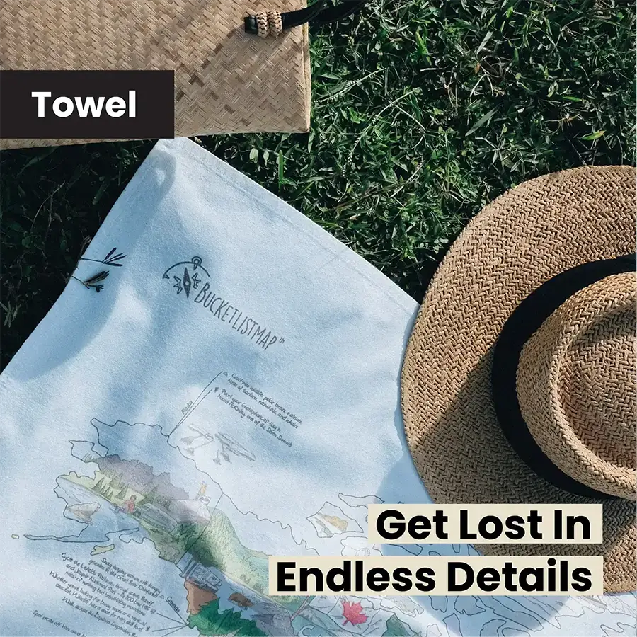Bucketlist Map - Towel - Image 4