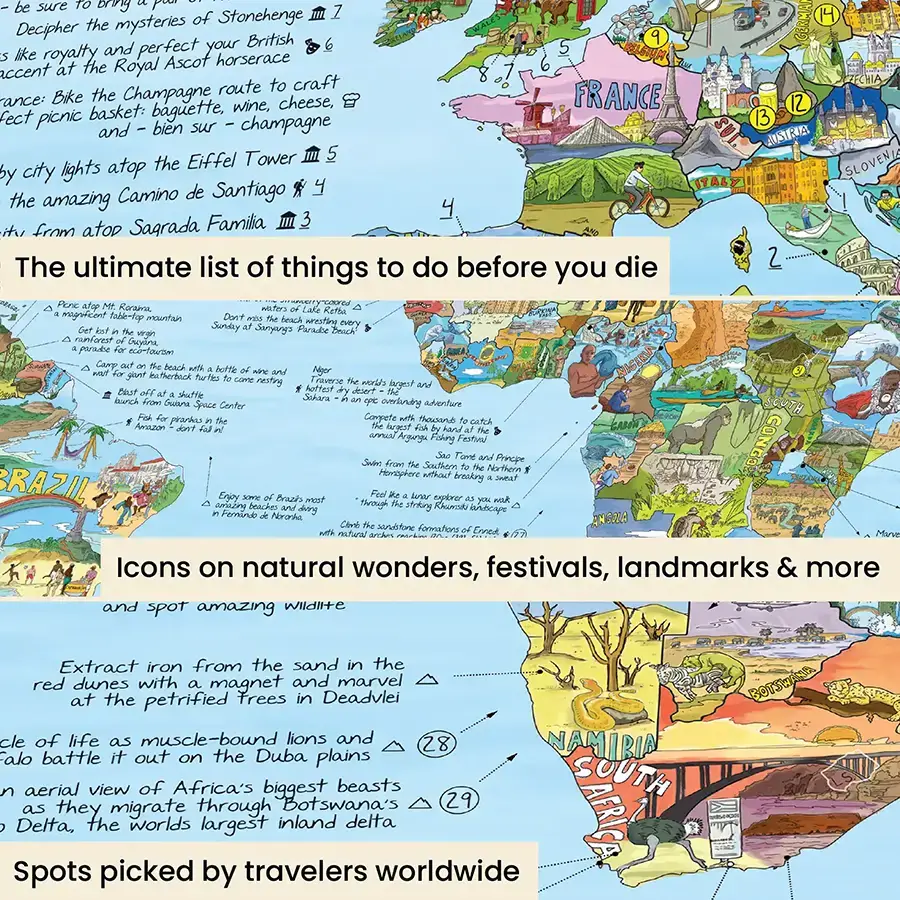 Bucketlist Map - Towel - Image 5