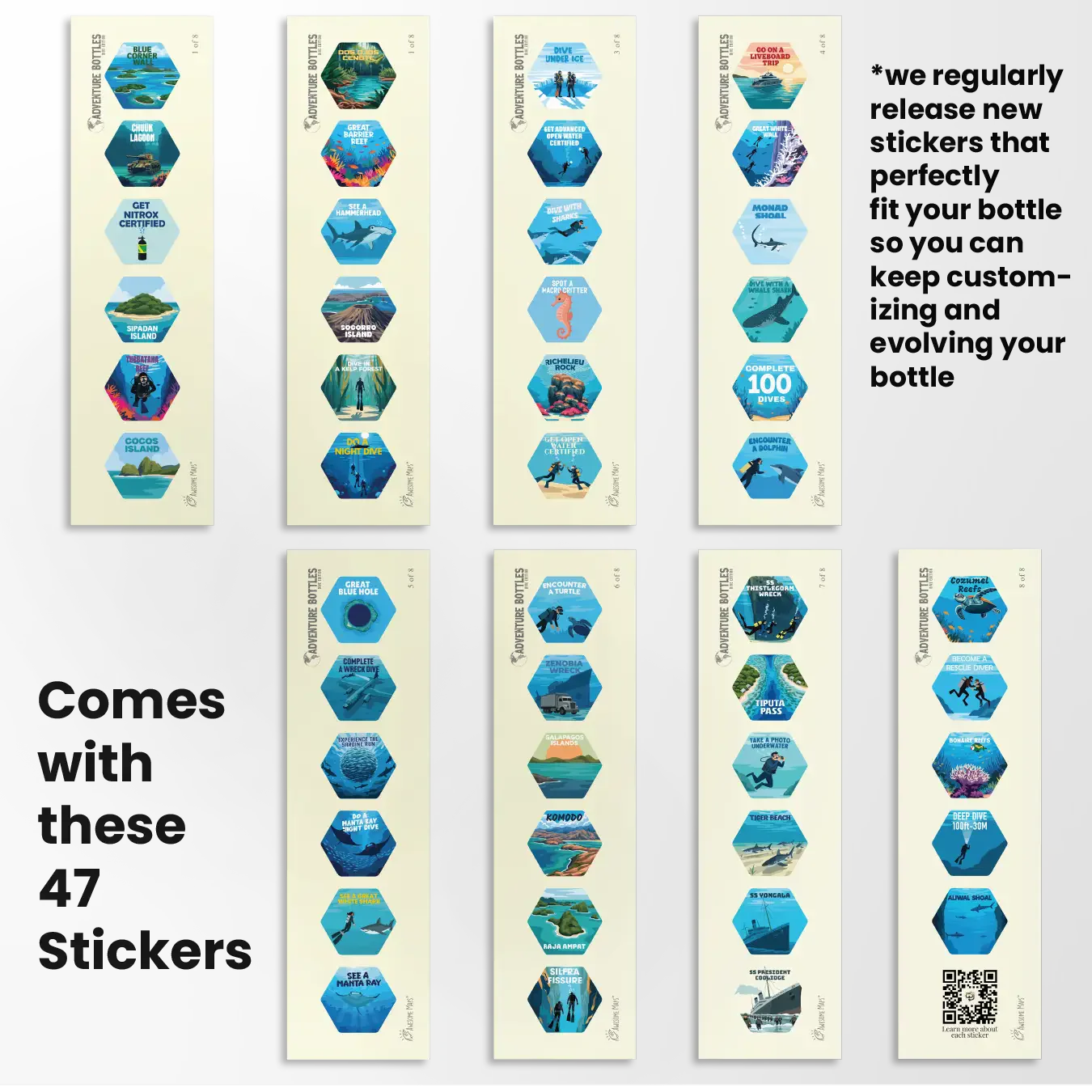 Dive Adventure Bottle + 47 Stickers - Image 4