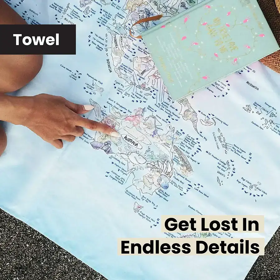 Dive Map Towel & Washbag - Image 14