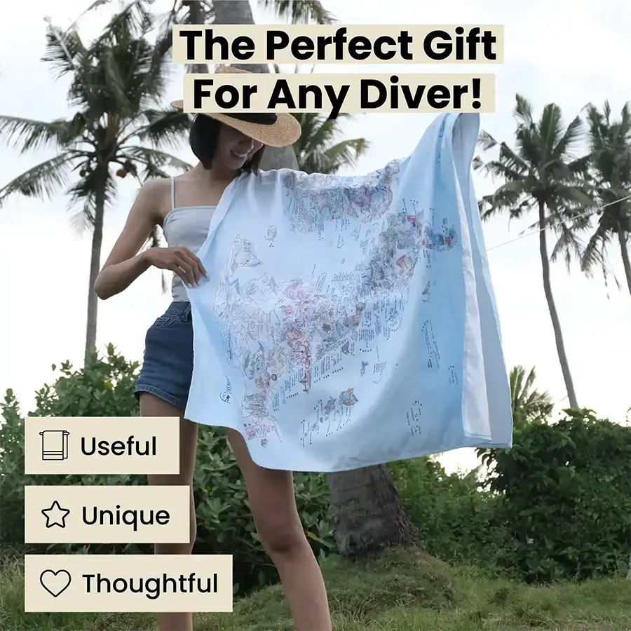 Dive Map Towel & Washbag - Image 3