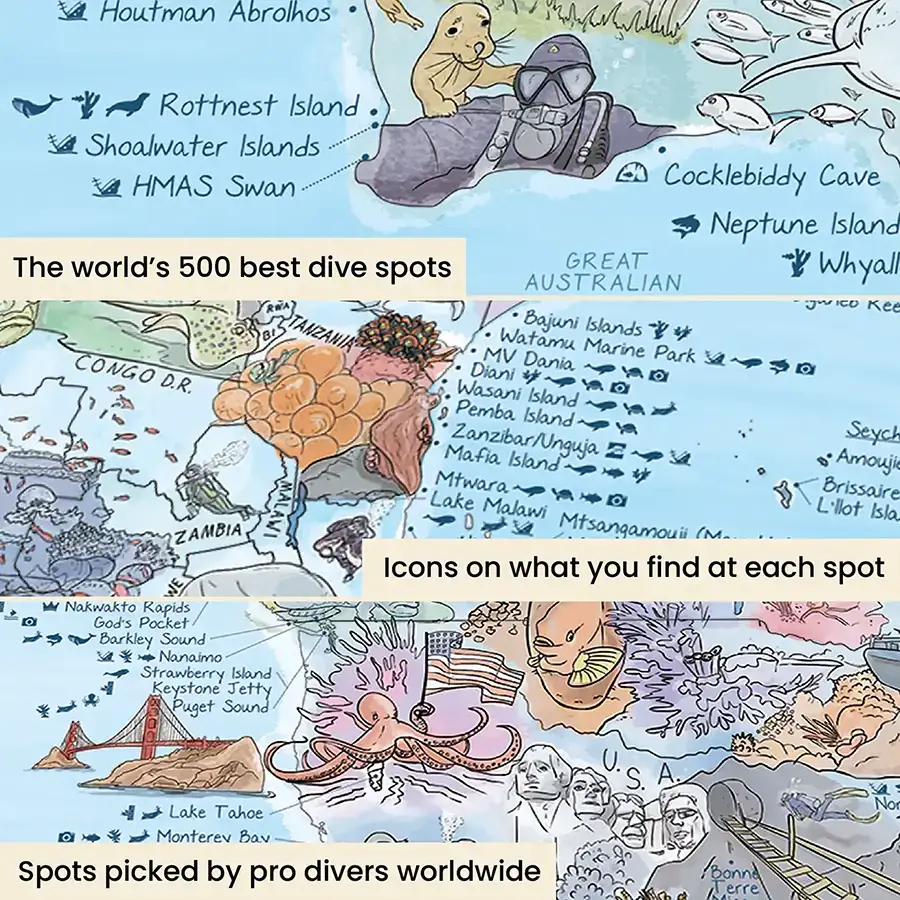 Dive Map Towel & Washbag - Image 5