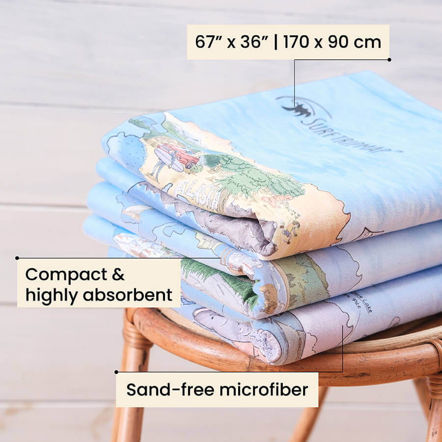 Dive Map Towel & Washbag - Image 6